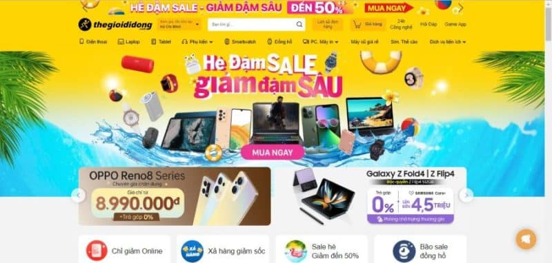 website bán điện thoại